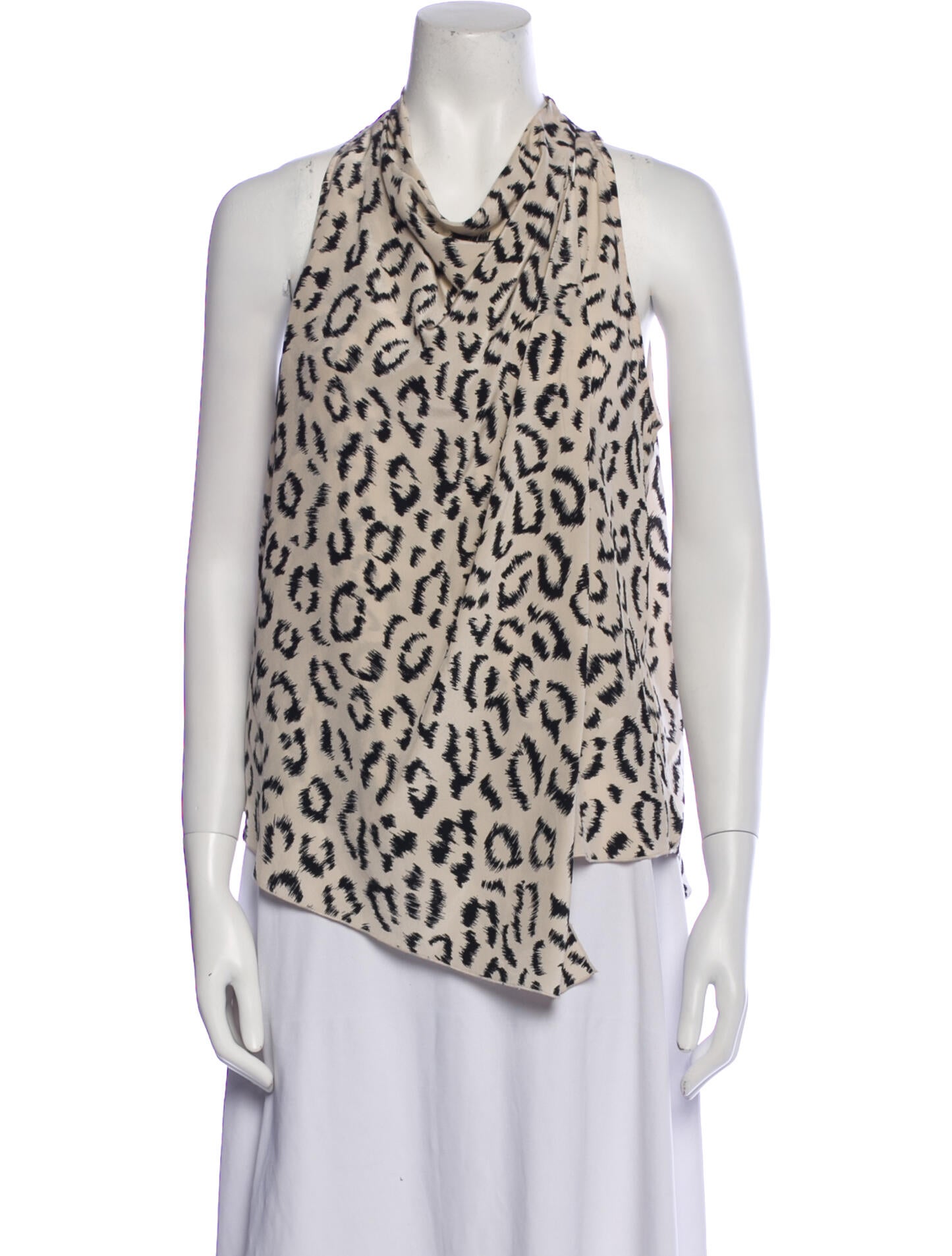 A.L.C. Silk Animal Print Top
